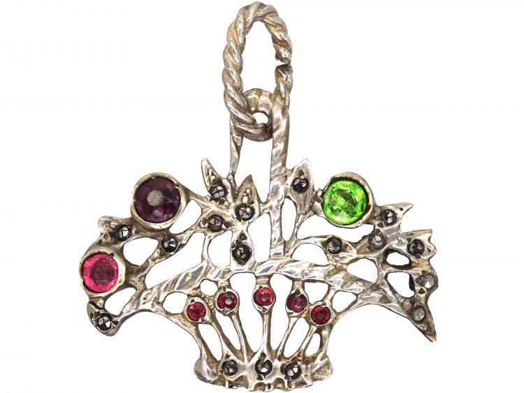 Edwardian Silver & Paste Giardinetti Pendant