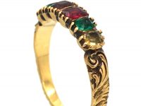 Victorian 15ct Gold Acrostic Ring that spells Regret