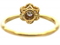 Edwardian 18ct Gold & Platinum Diamond Cluster Ring