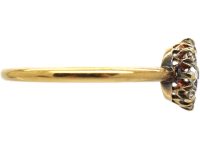 Edwardian 18ct Gold Diamond Daisy Cluster Ring