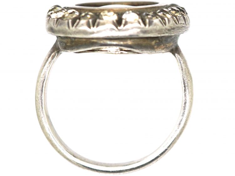 Early 20th Century Silver & Paste Locket Ring