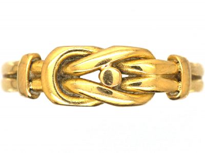 Edwardian Small 18ct Gold Knot Ring