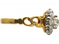 Edwardian 18ct Gold & Platinum Diamond Cluster Ring