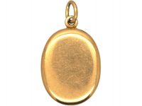 Victorian 15ct Gold Locket with Hinged Seal Inside