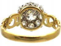 Edwardian 18ct Gold & Platinum Diamond Cluster Ring