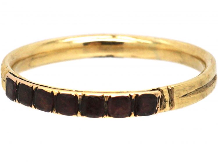 Georgian 9ct Gold Ring set with Almandine Garnets