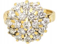 18ct Gold, Diamond Cluster Ring