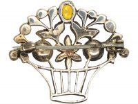 Edwardian Silver & Paste Giardinetti Brooch