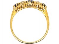 Edwardian 18ct Gold, Sapphire & Diamond Five Stone Ring