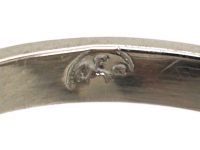 Art Deco Platinum, Onyx & Diamond Marquise Shaped Ring