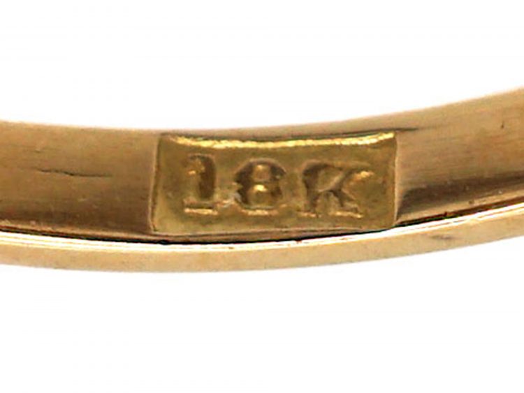 Edwardian 18ct Gold Diamond Daisy Cluster Ring