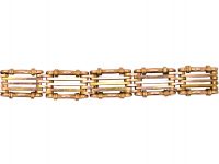 Edwardian 9ct Gold Gate Bracelet with Padlock