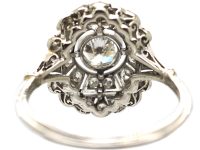 Art Deco Platinum & Diamond Ornate Ring