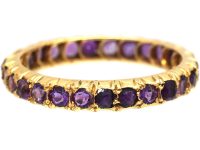 Victorian 18ct Gold Eternity Ring set with Amethysts