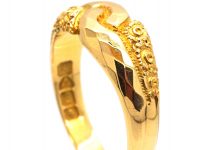 Edwardian 18ct Gold Keeper Ring with Faceted Detail
