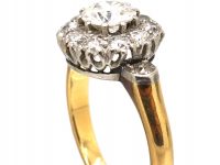 Edwardian 18ct Gold & Platinum, Diamond Cluster Ring