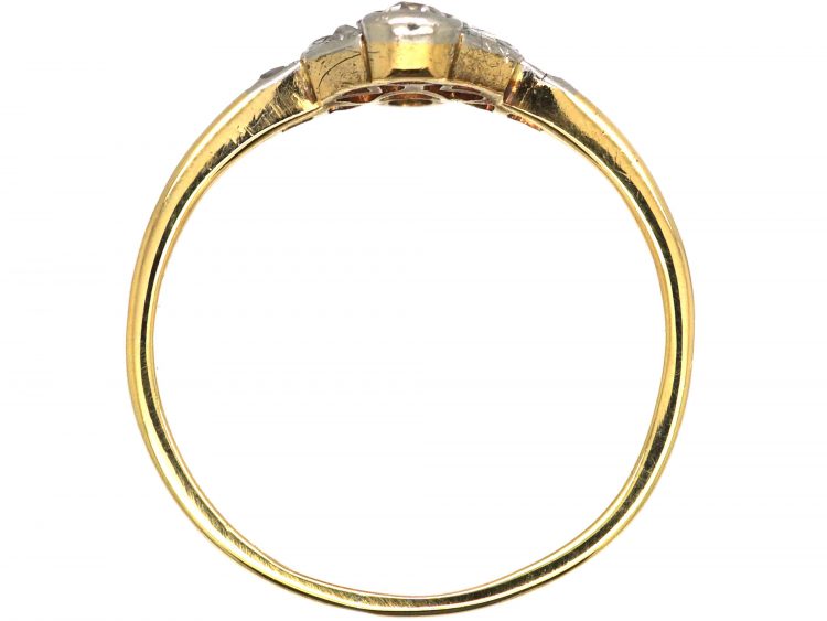 Art Deco 18ct Gold & Platinum, Diamond Ring