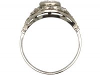 Art Deco 18ct White Gold Diamond Cluster Ring