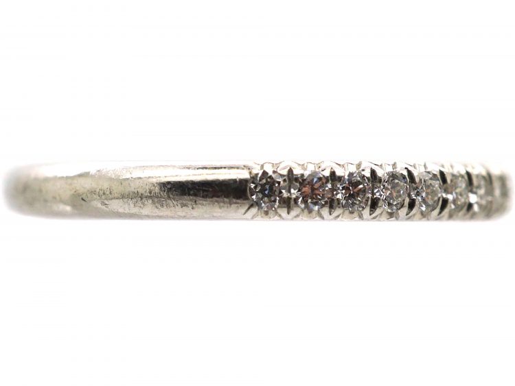 Diamond Set Half Eternity Ring in Original Case by Tiffany & Co