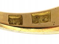 Victorian 18ct Gold Sapphire & Diamond Gypsy Ring