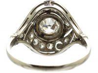 Art Deco 18ct White Gold Diamond Cluster Ring