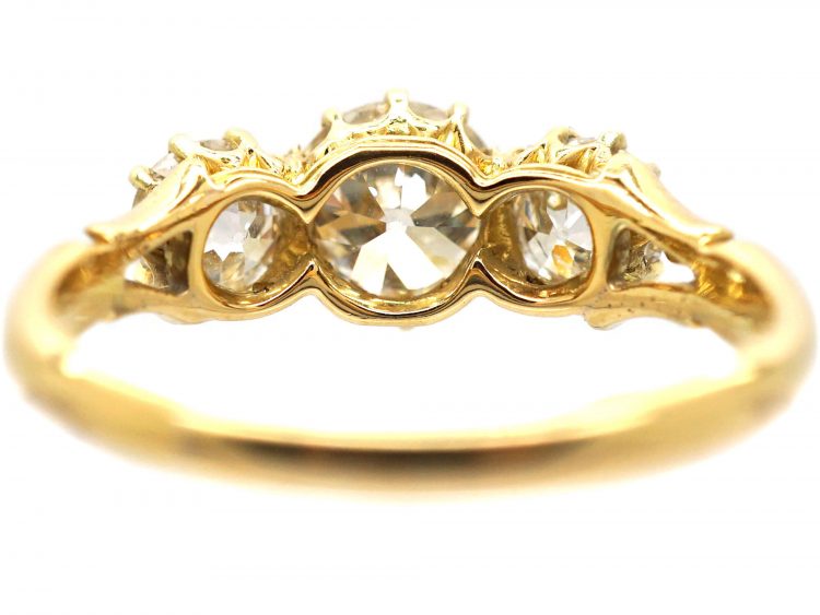 Victorian 18ct Gold Three Stone Diamond Ring