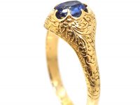 Victorian 18ct Gold Ring set with a Sapphire
