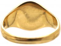 Edwardian 18ct Gold Signet Ring with Intaglio of a Galleon