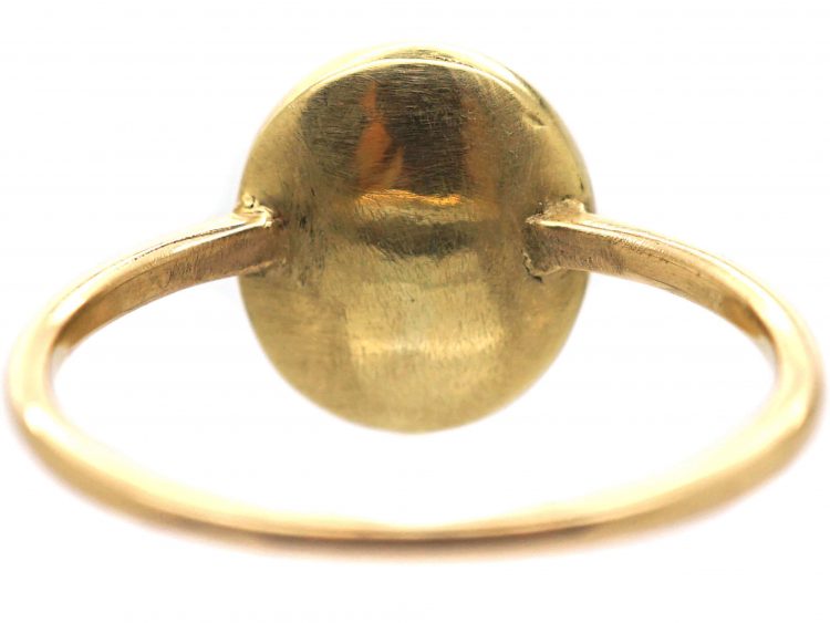 Victorian 15ct Gold & Carved Labradorite Ring of a Monkey