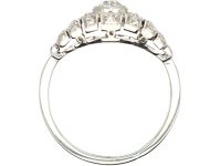 Art Deco French Platinum & Diamond Ring