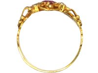 Regency 15ct Gold, Pink Tourmaline & Diamond Ring
