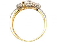 French Belle Epoque 18ct Gold & Platinum, Sapphire & Diamond Ring