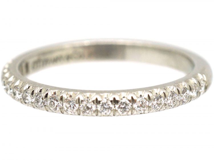 Diamond Set Half Eternity Ring in Original Case by Tiffany & Co