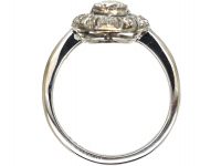 Art Deco Oval Ring set with Diamonds