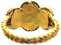 Regency 18ct Gold & Blue & Yellow Paste Ring