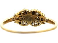 Art Deco Platinum, Ribbon Design Diamond Ring