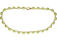 9ct Gold & Peridot Riviere Necklace