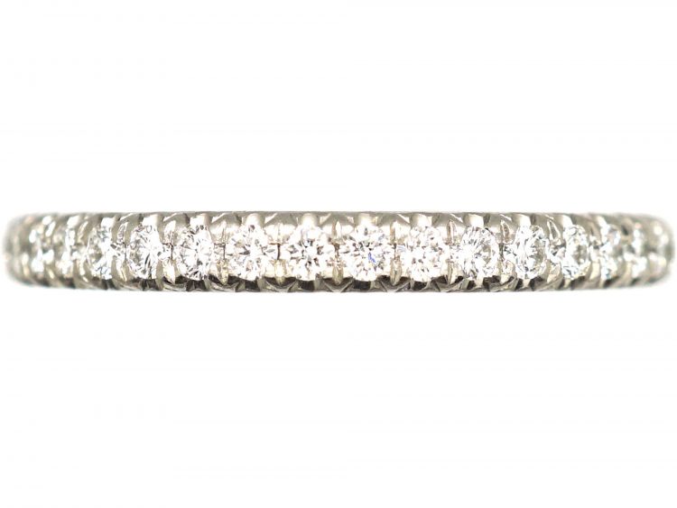 Diamond Set Half Eternity Ring in Original Case by Tiffany & Co