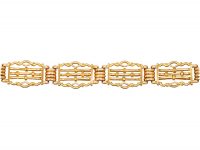 Edwardian 15ct Gold Ornate Gate Bracelet
