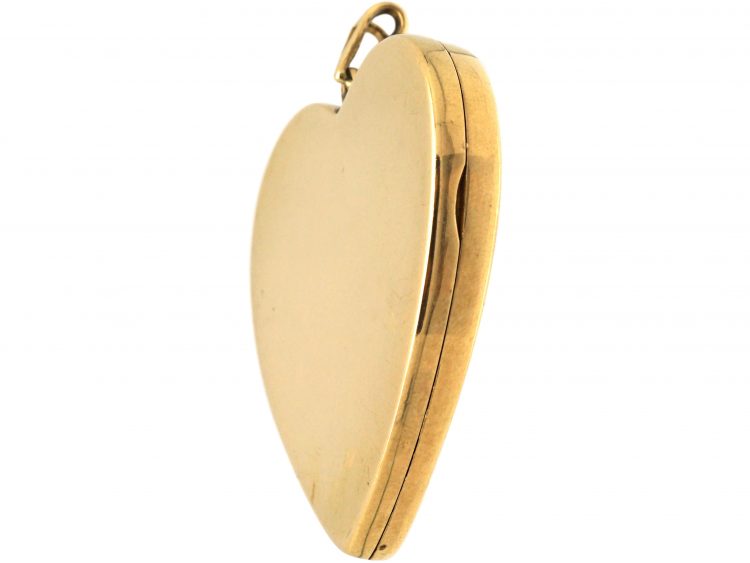 Large 9ct Gold Heart Shaped Locket