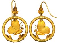 Victorian 15ct Gold Butterfly Earrings