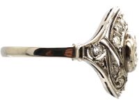 Art Deco 18ct White Gold Diamond Cluster Ring