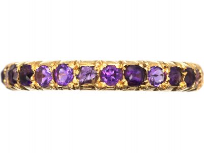 Victorian 18ct Gold Eternity Ring set with Amethysts