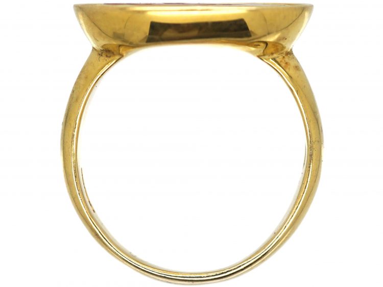 9ct Gold Ring set with Jasper with an Intaglio of a Centaur