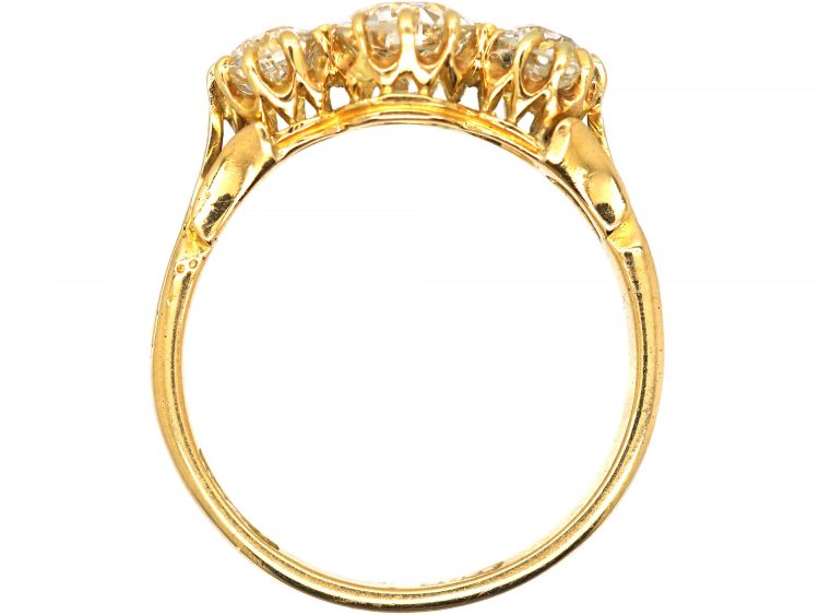 Victorian 18ct Gold Three Stone Diamond Ring