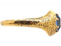 Victorian 18ct Gold Ring set with a Sapphire