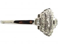 Art Deco French Platinum & Diamond Ring