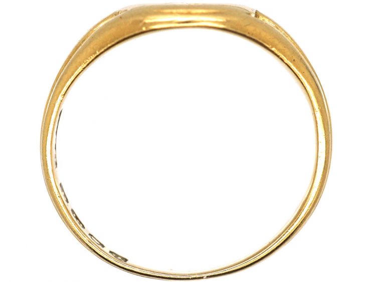 Edwardian 18ct Gold Signet Ring with Intaglio of a Galleon