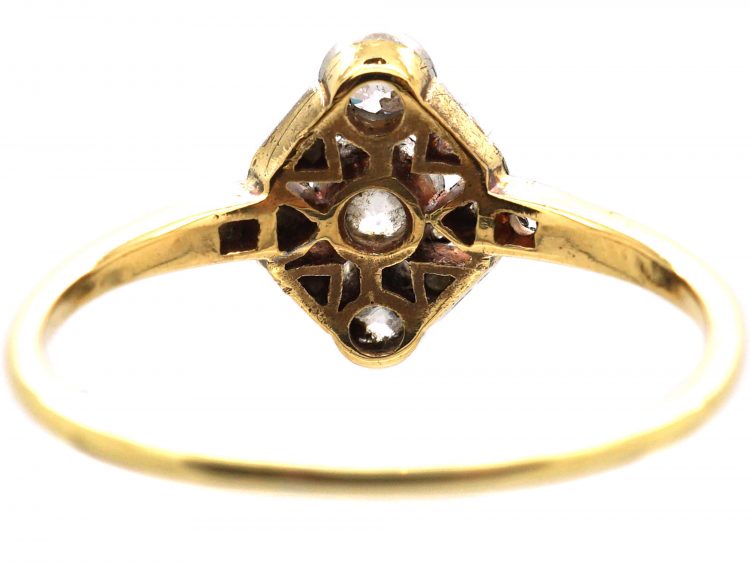 Art Deco 18ct Gold & Platinum, Diamond Ring