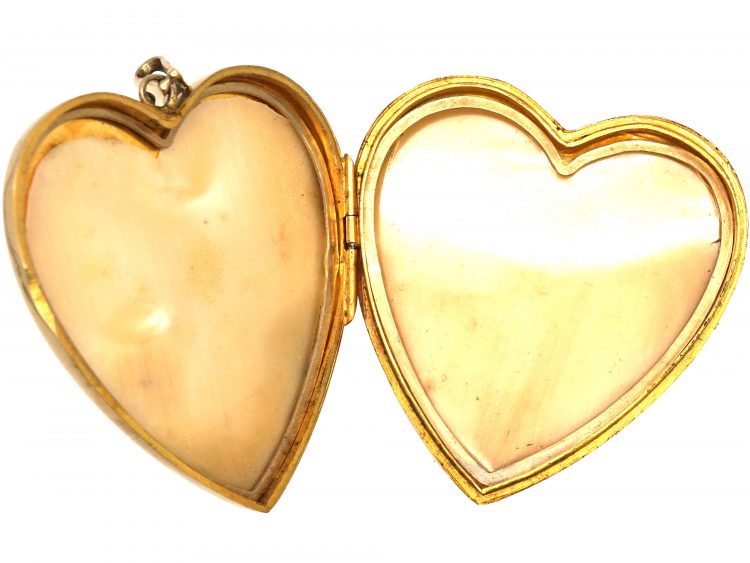 Large 9ct Gold Heart Shaped Locket